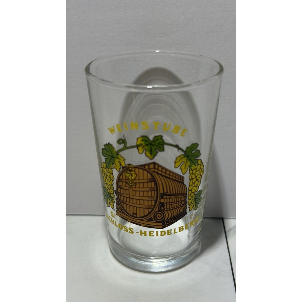 Vintage WEINSTUBE SCHLOSS HEIDELBERG ,1L  Tasting Winery Glass